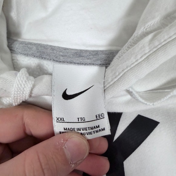 Nike Football Hoodie White Pullover Athletic Mens Size XXL - Picture 3 of 5